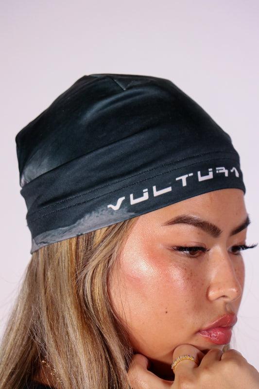 VULTURA DROP 001 - SATIN BEANIE BLACK / GREY