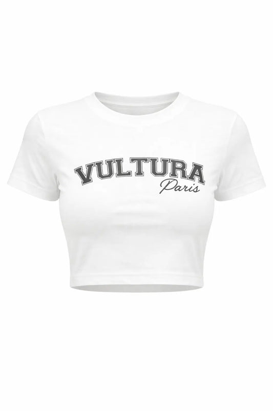 VULTURA DROP 001 - WHITE CROP TOP NOCTIS